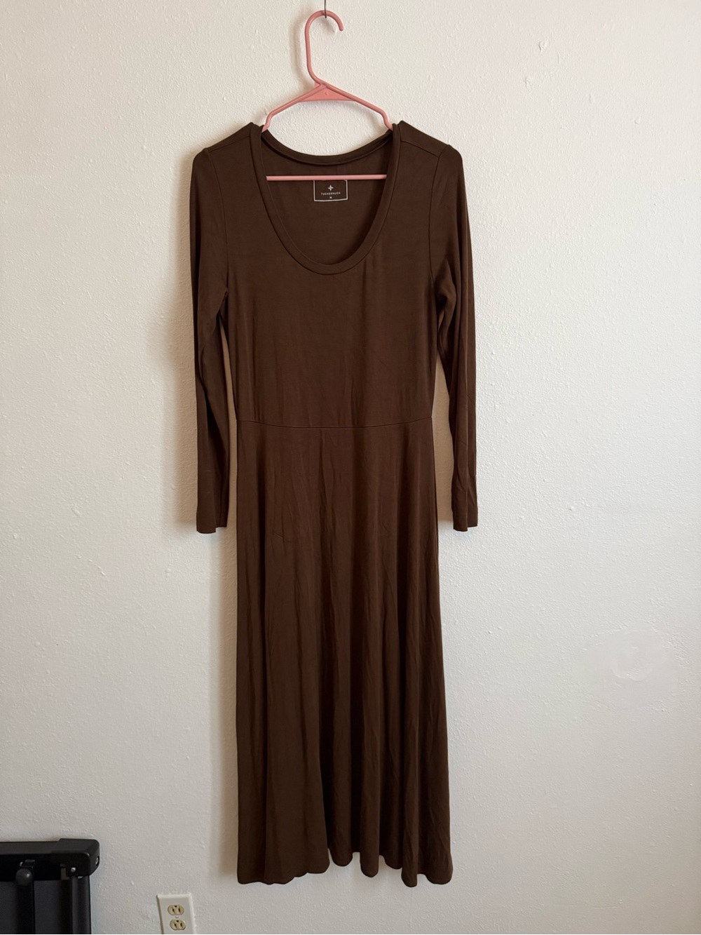 Tuckernuck Chocolate Brown Long Sleeve Sara Maxi Dress - Picture 3 of 7